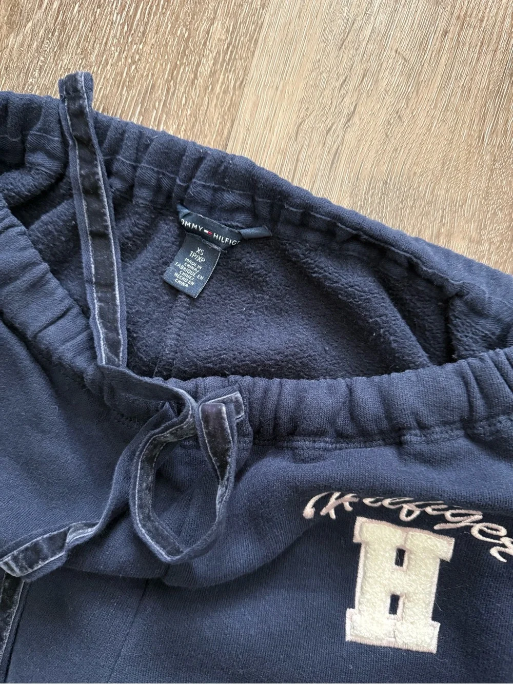 Tommy Hilfiger Women’s Fleece Sweatpants XS Navy Lounge Jogger Drawstring